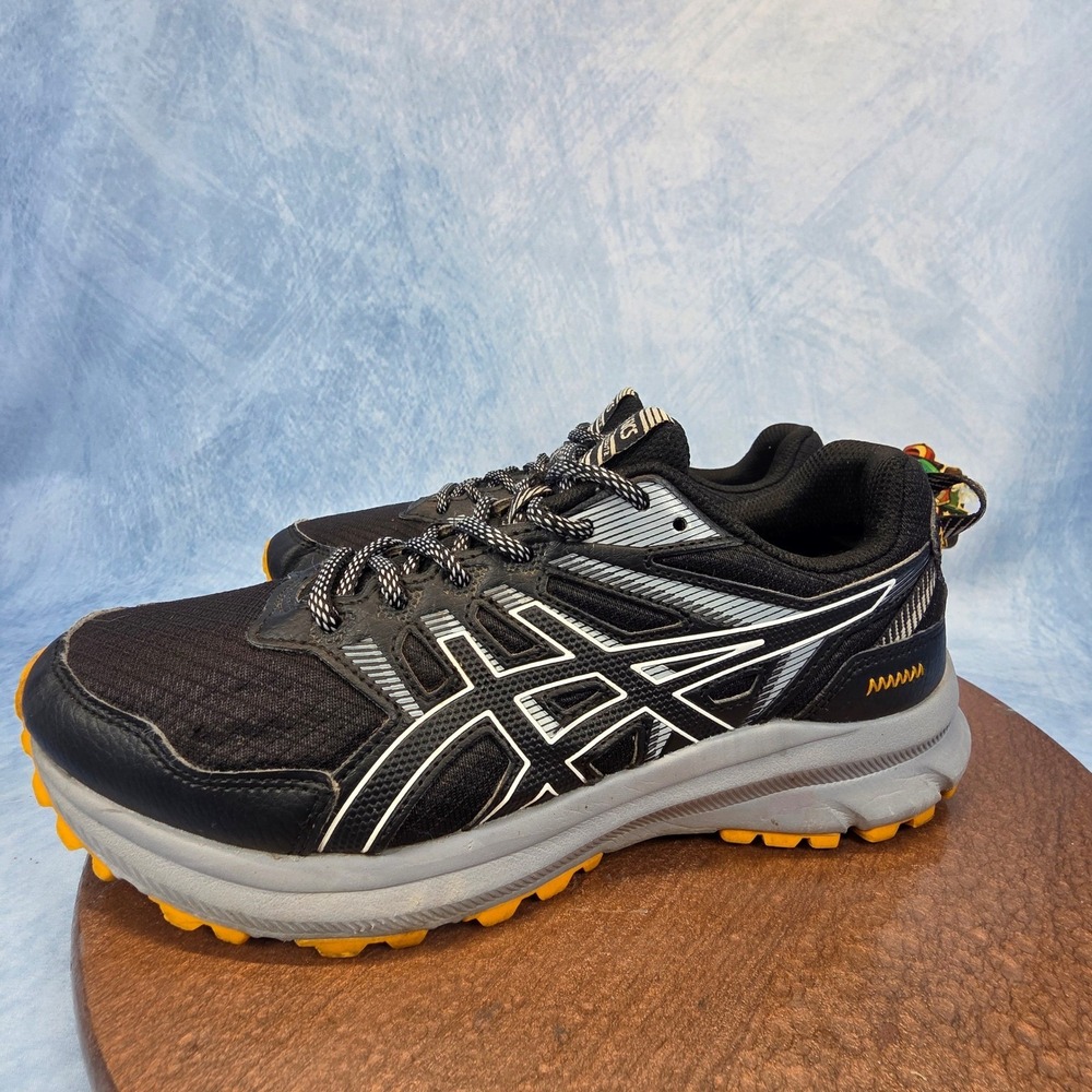 Asics Trail Scout 2 Mens Running Shoes Black Grey Yellow 1011B181 Size 8 - Picture 6 of 12